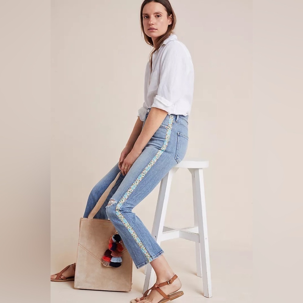 Anthropologie Citizens of Humanity Demy Ultra High-Rise Cropped Flare Jeans